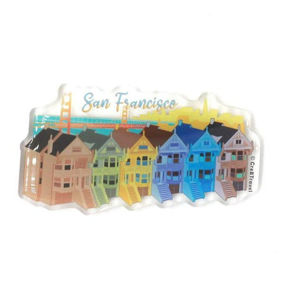 San Francisco Painted Ladies Acrylic Magnet