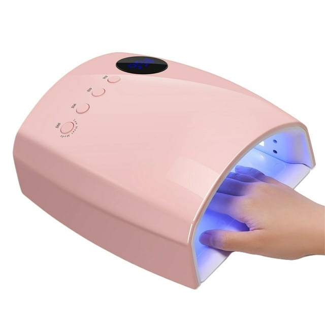 Rechargeable Nail Lamp With Handle 4 Timers, Low Heat Mode, Large Space UV/LED Gel Dryer 2500mAh ,High Power
