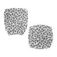 thumbnail image 4 of SCRAWLGOD Leopard Print Gray White Set of 2 Breathable Office Chair Covers Removable Anti-Dust Split Computer Chair Covers Stretchable Washable High Back Chair Slipcovers, 4 of 7