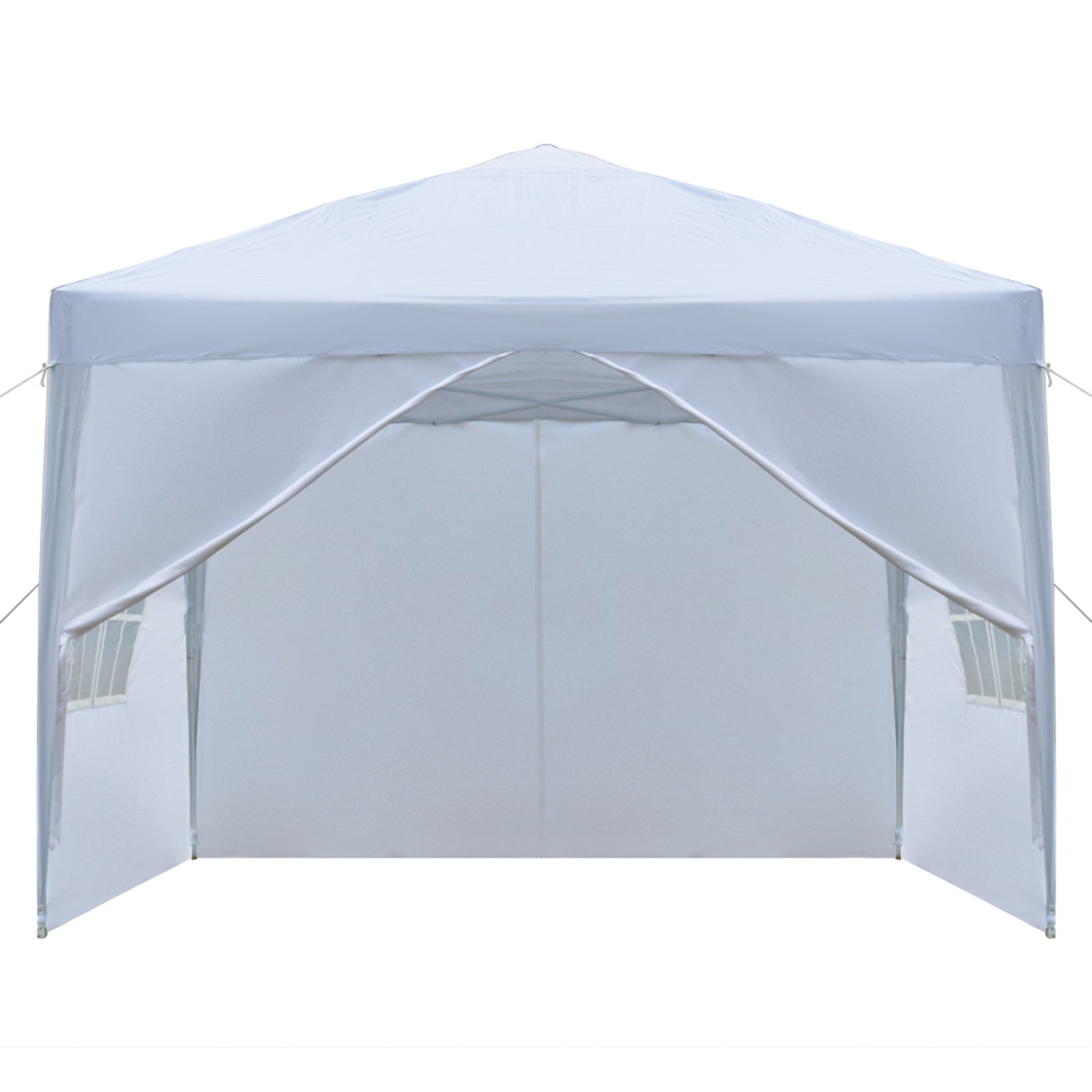 Kepooman 3 x 3m Pop-up Canopy Tent, Outdoor Canopy Folding Shelter with Two Doors & Two Windows, Sides Party Tent, White, Four Sides Kepooman 3 x 3m Pop-up Canopy Tent, Outdoor Canopy Folding Shelter with Two Doors & Two Windows, Sides Party Tent, White, Four Sides