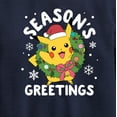 thumbnail image 3 of Pokémon - Pikachu Seasons Greetings - Youth Crewneck Fleece Sweatshirt, 3 of 5