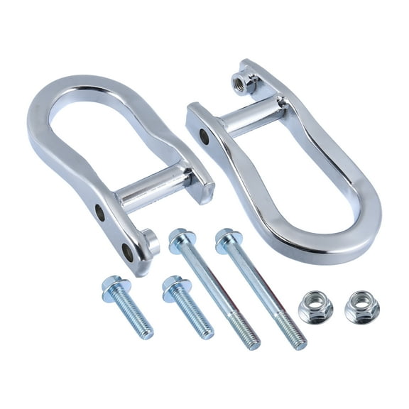 Left Right Front Recovery Tow Hooks Kit 84072464 for Chevrolet Silverado for GMC Sierra 1500 2007-2019 Silver Tone