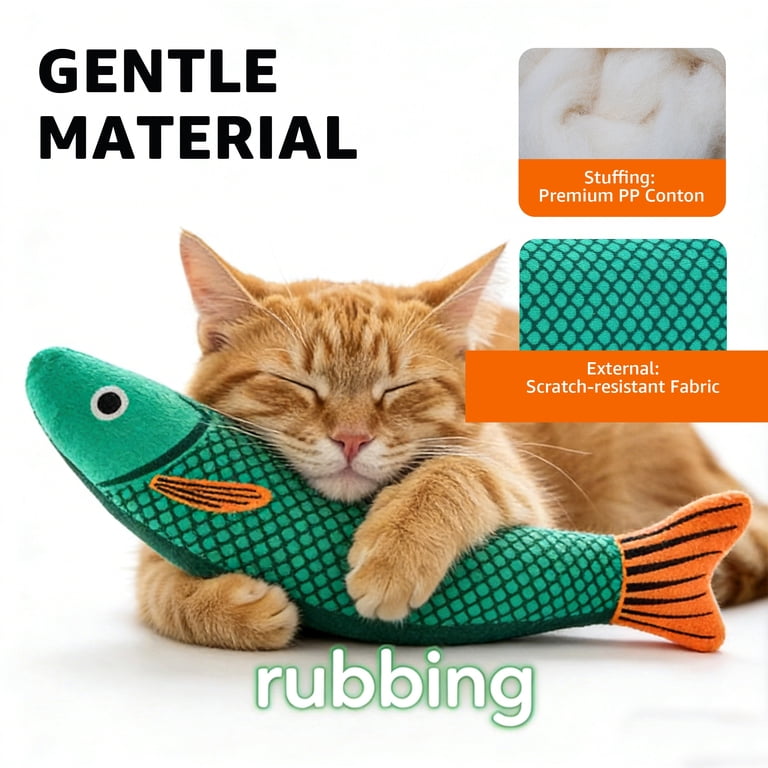 Max & Marlow Catnip Cat Toys, Fish Shaped 3-Pack photo 4