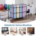 thumbnail image 3 of Yoga Mat Storage Cart Iron Workout Equipment Organizer Holds 12 Yoga Mats with Wheels Easy Move Thickened Metal Structure Long-Lasting Space Saving Keeps Workout Area Neat, 3 of 8