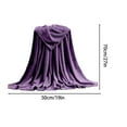 thumbnail image 3 of Zmeidao Solid Color Flannel Coral Blanket, Soft Fluffy Throw Blanket for Couch/Bed Sofa, Warm and Cozy for All Seasons, 27.56x19.68inch, 3 of 5