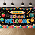 thumbnail image 5 of Colorful Design Back to School Banner Educational Theme Welcome Decoration for Classroom Decor School Event Kids Party, 5 of 8