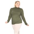 thumbnail image 2 of Stretch Is Comfort Women's Plus Size Warm Long Sleeve Turtleneck Top | Ultra Soft | Adult XL to 7X, 2 of 6