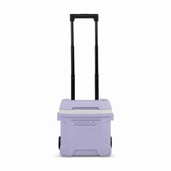Profile 16Qt Rolling Cooler with Wheels & Retractable Handle, Portable Insulated Polyethylene Ice Chest for Camping, Beach, Lilac