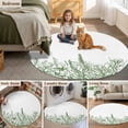 thumbnail image 5 of Round Rugs 4Ft, Green Botanical Round Area Rug Washable Indoor Throw Carpet, Pastoral Spring Floral Summer Soft Non Slip Circle Rug for Kitchen Nursery Room Home Decor Aesthetic, 5 of 8