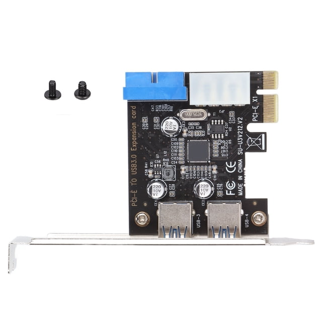 Tarjeta de expansión USB 3.0 de 2 puertos, 19 pines, 4 pines, PCIE a USB 3.0, adaptador de tarjeta controladora