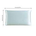 thumbnail image 3 of Funda de almohada de seda de morera Funda de almohada transpirable de 2 lados Funda de almohada de color sólido para la piel del cabello, Verde, 51x36cm kenally HA003379-02, 3 of 7