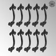 thumbnail image 2 of Renovators Supply Cabinet Handles 6" Black Wrought Iron Pull Handle Vintage Drawer and Dresser Door Handles w/Screws Pack of 10, 2 of 8