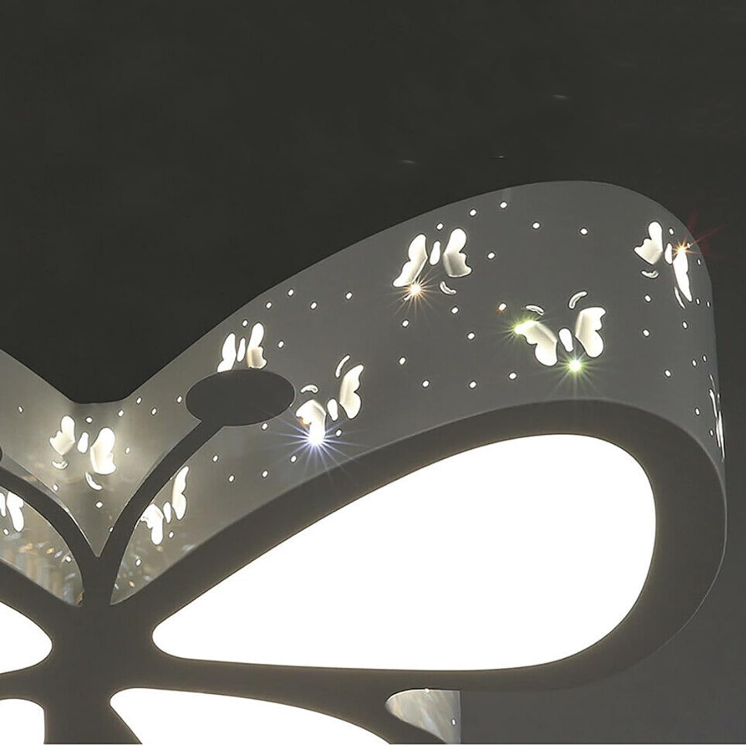 Butterflies Ceiling Light Children's Room Butterfly Close to Ceiling Light Girls Creative Bedroom Lamp LED Dimmable Flush Mount Ceiling Lamp