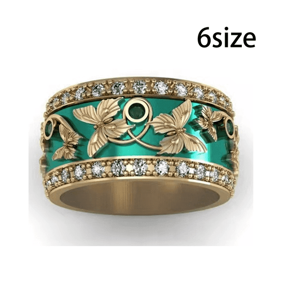 DESIGNICE Promise Rings Animal Print Stackable Rings Luxurious Stainless Steel Rings Size 6