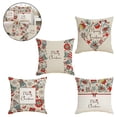 thumbnail image 3 of 4 Piezas Funda de Almohada de Navidad Cubiertas de Almohada Cuadrada Cubiertas de Amortiguador Papá Noel Impreso Decoración Del año de nuevo YX1014-13 BLESIY Manta y funda de almohada, 3 of 7