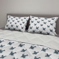 thumbnail image 2 of Dog Comforter & Sham Bedding Set, Husky Puppy Siberian Energetic Pet Alaskan Origin Sketch Style Cartoon Cold, 3 pcs Duvet Set Microfiber Filling Quilt, 5 Sizes, Blue Grey Black White, by Ambesonne, 2 of 4