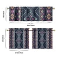 thumbnail image 6 of Boho Kitchen Curtains for Windows – Rustic Tribal Floral Print Cafe Curtains, Vintage Bohemian Geometric Panels for Home Décor, 6 of 6