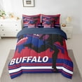 thumbnail image 2 of Erosebridal Rugby Sport Bedding Sets Full Size,Football City Comforter Sets with Sheets,Buffalo Silhouette Bed in a Bag Full Size,Luxury Bedroom Decor Reversible,7-Piece, 2 of 7