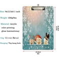 thumbnail image 2 of FMSHPON Christmas Snowflake Santa Snowman Deer Clipboard Hardboard Wood Nursing Clip Board and Pull for Standard A4 Letter 13x9 inches, 2 of 5