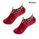 thumbnail image 5 of Minnieouse 1 par de calcetines de invierno para el suelo con estampado de leopardo al tobillo gruesos antideslizantes Unisex zapatillas de salón gruesas Medias mujer vino tinto Minnieouse AP009918-06, 5 of 6