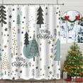 thumbnail image 5 of Christmas Shower Curtain, Winter Shower Curtain Set, Waterproof Cute Bathroom Shower Curtain Sets, Stars Christmas Tree Shower Curtains, Bathroom Curtains Shower Set Bathroom Decor 72"X72", 5 of 6