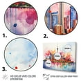 thumbnail image 4 of Designart "Sunset Cityscape of CN Tower in Toronto" Extra Large Cityscapes Framed Wall Art - Industrial Orange Toronto Hallway Framed Wall Art Decor, 4 of 7