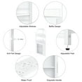 thumbnail image 7 of IDEALHOUSE Corner Bar Cabinet, Wine Bar Cabinet with Large Storage Space and Detachable Wine Rack, Wine Cabinets with Glass Holder and Mesh Door for Dining Room, Living Room, Kitchen (White), 7 of 7