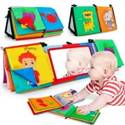 teytoy Baby Mirror Tummy Time Toys, Baby Toys 0-6 Months with Cloth Books,3D Activity Sensory Montessori Toys Emotions Toys Feeling Toys for Baby Toddler