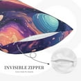 thumbnail image 3 of Picia Planet Pastel Galaxy Pattern Plush Pillow Case – Soft and Cozy Cushion Cover, Hypoallergenic Throw Pillow Case for Home Decor-20"x30", 3 of 6