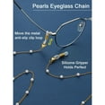 thumbnail image 3 of ChainsProMax Sunglasses Chains Eyeglass Gold Chain for Women Pearl Beaded Lanyard Chains, 3 of 8