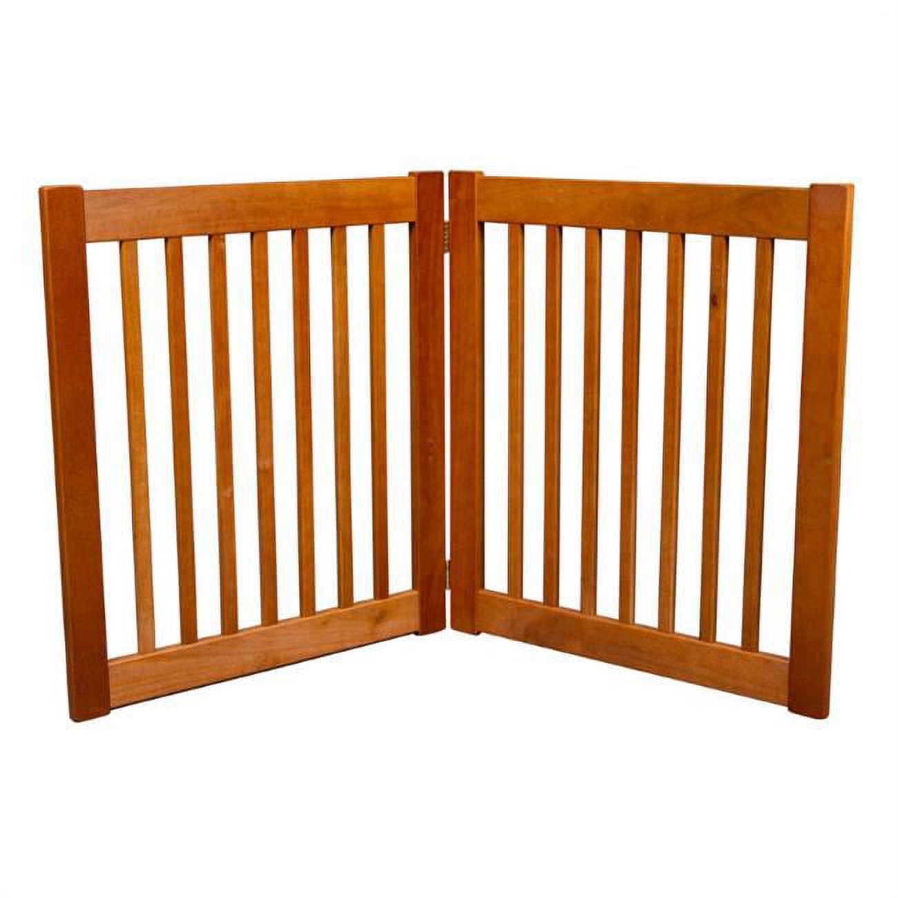 27" Highlander - 2 Panel Free Standing Wood Pet Gate - Artisan Bronze