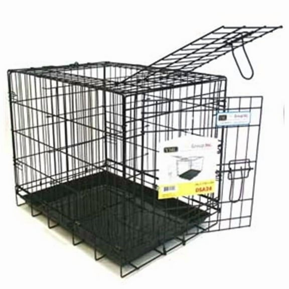 YML Group - Small Animal Cage With Double Doors - Black - 24 x 17 x 20 Inches