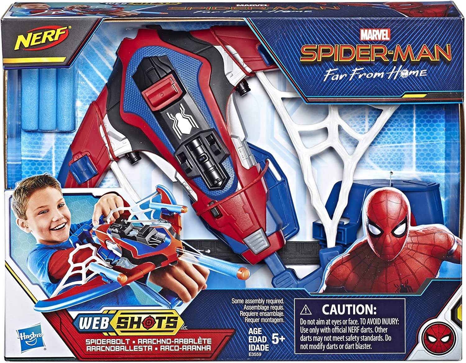 Spider-Man Web Shots Spiderbolt NERF Powered Blaster Toy - image 2 of 14