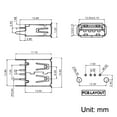 thumbnail image 4 of Unique Bargains PCB USB Connector Type-A Female Jack Vertical Straight Insert Curled Edge 10Pcs, 4 of 4