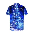 thumbnail image 4 of JURANMO Deal Of The Day Prime Today Mens Big and Tall Hawaiian Shirts Fashion Christmas Tree Graphic Tees Tops Casual Button Down Short Sleeve Blouse Tropical Vacation Holiday Beach Shirt Blue XXXL, 4 of 6
