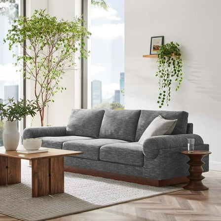 Modway Oasis Upholstered Fabric Sofa in Gray