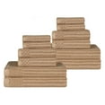 thumbnail image 3 of Family Modern Cotton 12-Piece Towel Set, Coffee by Blue Nile Mills, 3 of 8