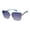 Silver & Blue Print, variant on Women's 1091SP Metal UV400 Protective Square Cat Eye Fashion Sunglasses, 62mm