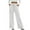 White, variant on WTOBBY Women's Fashion Loose-Fit Solid Color Sweatpants with Pocketed Elastic Waist and Drawstring, Comfortable Sporty Pants for Casual Wear,Beige L