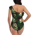 thumbnail image 5 of Pofeuu Camouflage Skull Print Women's One Piece Swimsuits One Shoulder Swimwear Asymmetric Ruffle Monokinis Bathing Suits-XX-Large, 5 of 6