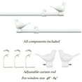 thumbnail image 3 of MERIVILLE 3/4" Diameter Farmhouse Single Window Treatment Curtain Rod, Bird Finials 48"-84", Glossy White, 3 of 5
