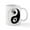 White, variant on CafePress - Wolf Therian Ying Yang Mug - 11 oz Ceramic Mug - Novelty Coffee Tea Cup