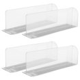 thumbnail image 3 of Shelf Separators Transparent Plastic Supermarket Convenience Store Display 15.00X5.00X4.00CM 4Pcs, 3 of 4