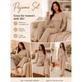 thumbnail image 2 of OHHSHEEN 2 piece womens lounge set, long sleeve pajama set for women, Soft Pjs Loungewear with Pockets, 2 of 6