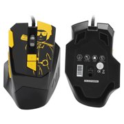 Sarapandan Dual Mode for Enhanced PC Gaming Experience Optical USB Gaming Mouse with Yellow LED Backlight