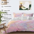 thumbnail image 3 of 3 Piece Rainbow Color Duvet Cover Set Twin Size, Microfiber Comforter/Quilt Cover with Corner Ties and 2 Pillowcases, Fantasy Colorful Ombre Swirl All Season Soft Bedding with Zipper Closure, 3 of 8