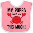 thumbnail image 3 of Inktastic My Poppa Loves Me Childs Crab Boys or Girls Baby Bib, 3 of 4