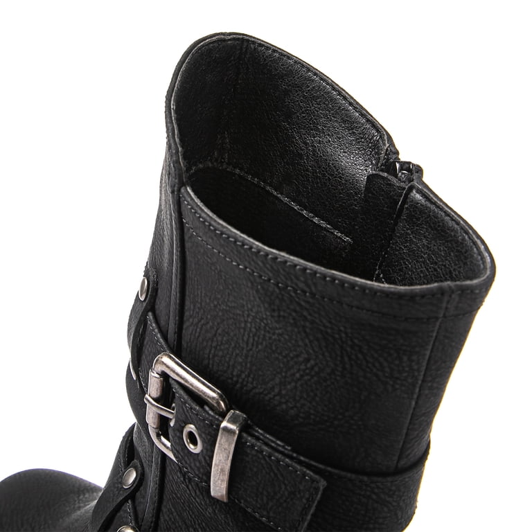 Global Win Tan Black Gray Leather Fashion Ankle Boots Round Toe Zipper Men’s 7.5 Global Win Winter Boots, Black, Brand New, Mens Size 7.5 | eBay main image 3
