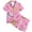 Pink, variant on JIAYUE Sleepwear Set For Girls Summer Soft Stain Lightweight Funny Print Short Sleeve Tees With Shorts Pajamas Two Piece Outfits Loose Fit For Kids Comfortable Bedtime Nightwear,10-11 Years