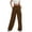 Brown#2, variant on GaThRRgYP Wide Legged Jeans, Women's New Solid Color Casual Pocket Wide Leg Suit Pants